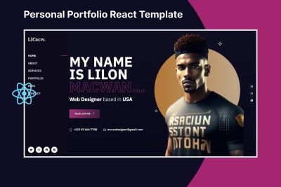 Lilon – Personal Portfolio ReactJs Template