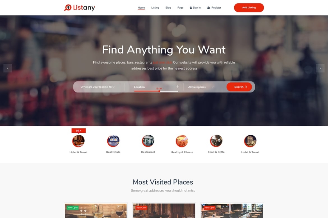 Listany - Directory and Listings HTML Template