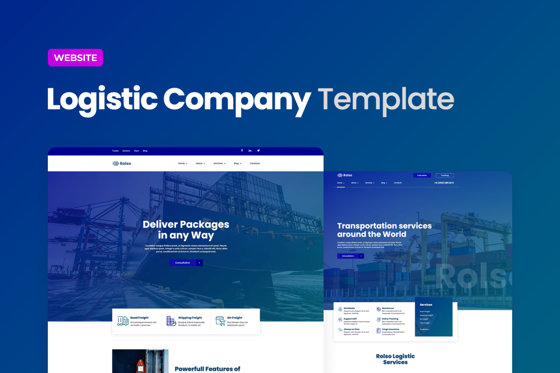 Logistic Company Website Template