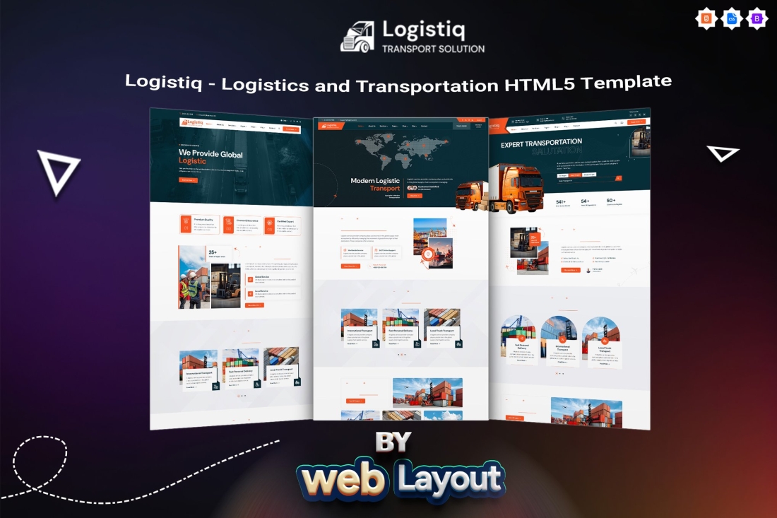 Logistiq - Logistics, Transportation HTML Template