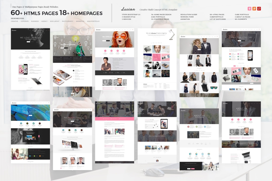 Lucian - Multi-Concept Creative HTML5 Template