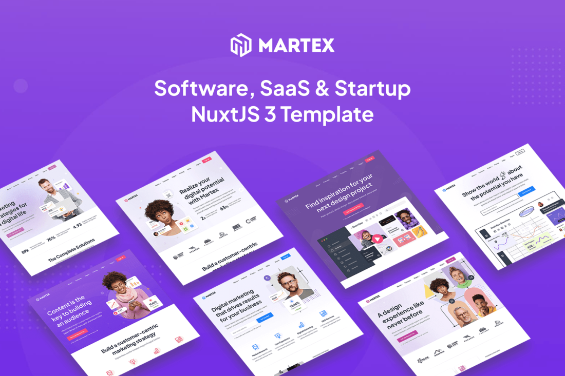 Martex - Software, SaaS & Startup NuxtJS 3