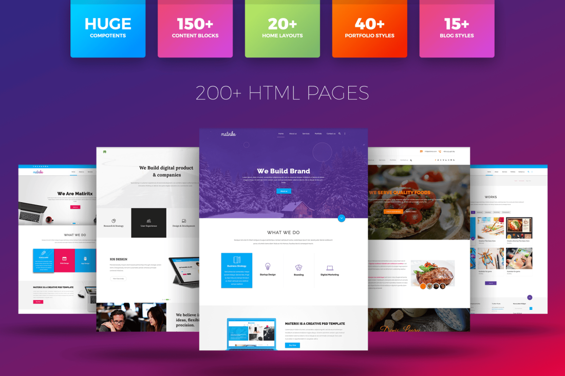 Matrox - Material Design  HTML Template