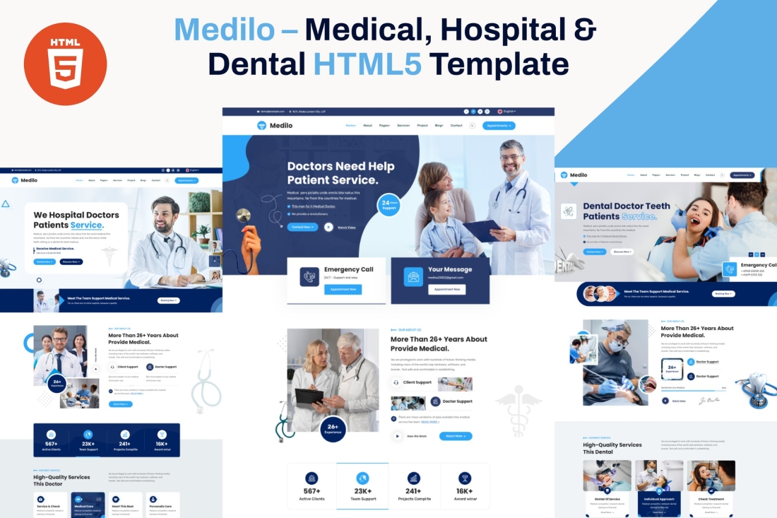 Medilo - Medical, Hospital & Dental HTML Template