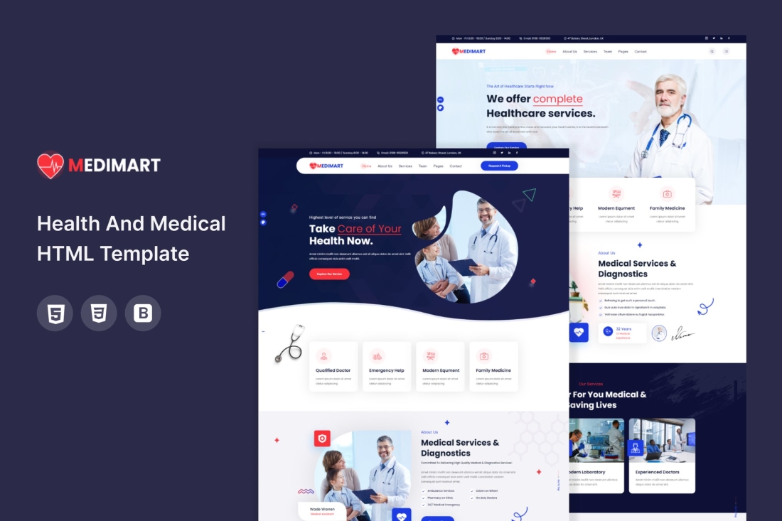 Medimart – Health And Medical HTML Template