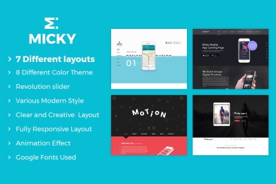 Micky - App showcase Template