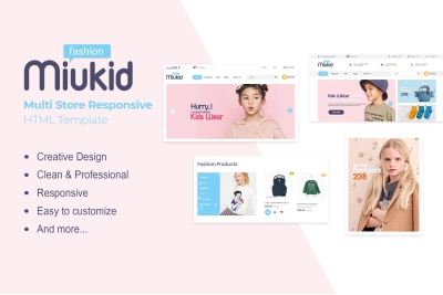 MiuKid | Multi Store Responsive HTML Template