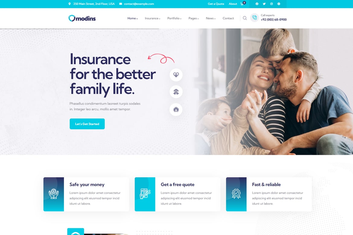 Modins – Insurance & Finance WordPress Theme 1.2.4