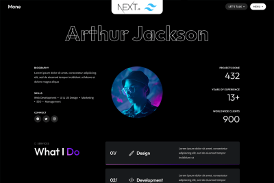 Mone - Tailwind NextJS Personal Portfolio Template