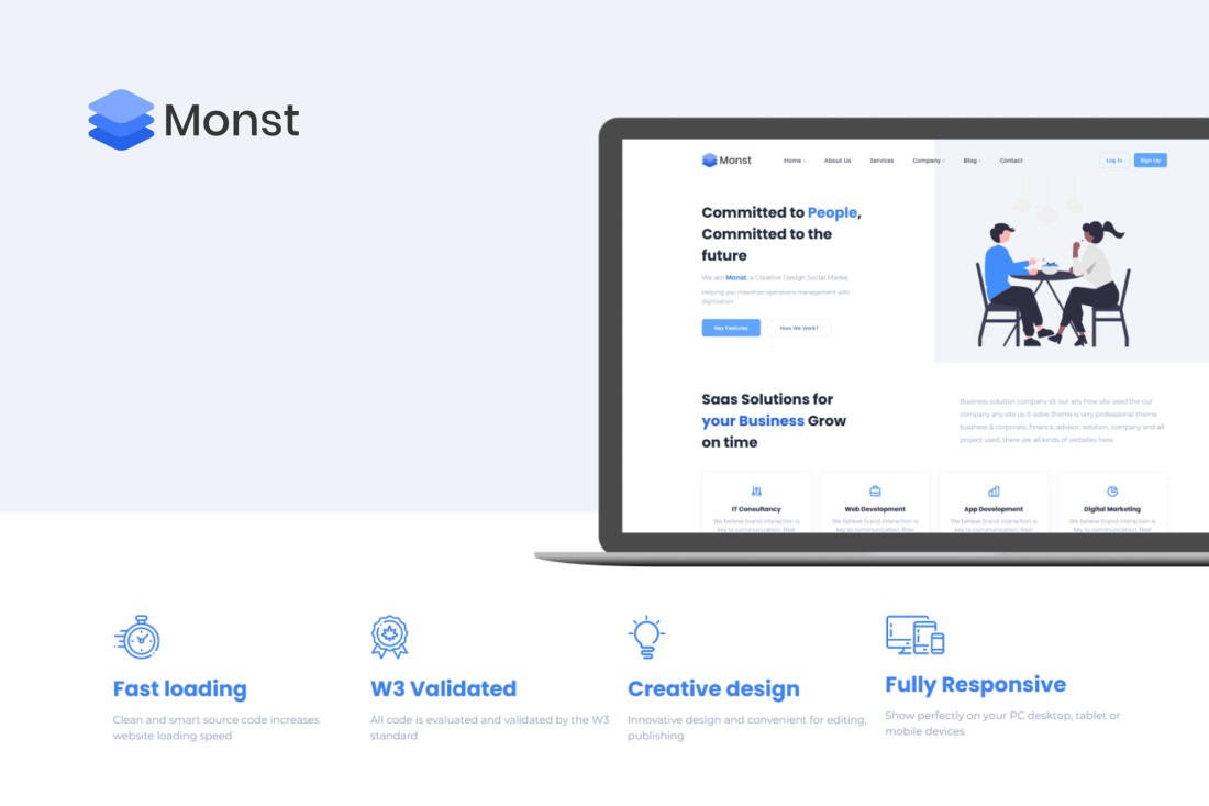 Monst - Startup NextJS Tailwind CSS landing page