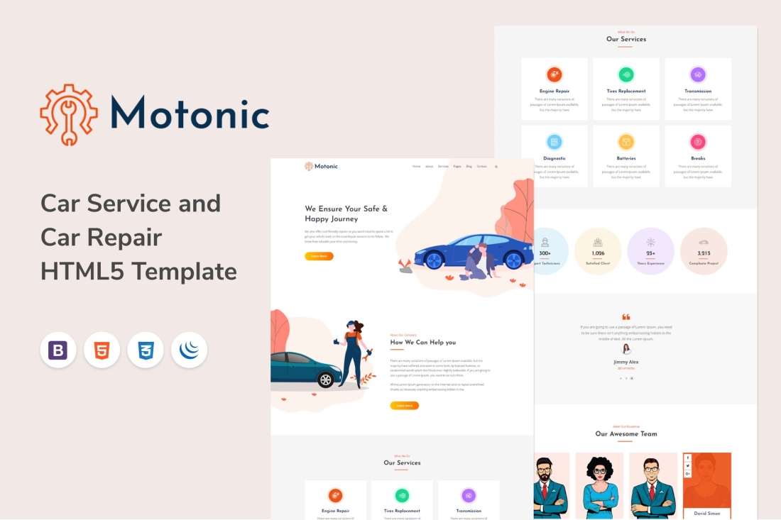 Motonic - Car Service and Car Repair HTML5 Templat