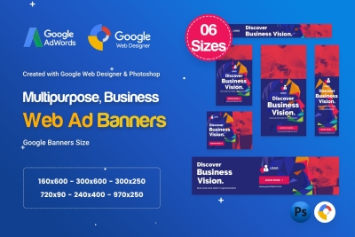 Multi-Purpose Banners HTML5 D68 - GWD & PSD