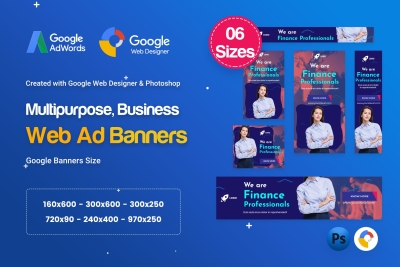 Multi-Purpose Banners HTML5 D70 - GWD & PSD