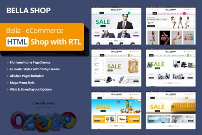 Multipurpose Ecommerce HTML Template - Bella Shop