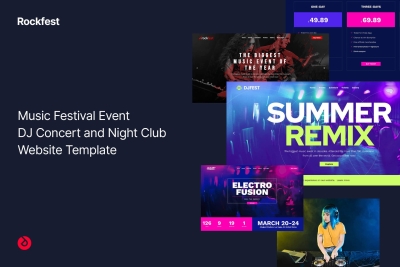 Music Event and Night Club Web Template - Rockfest