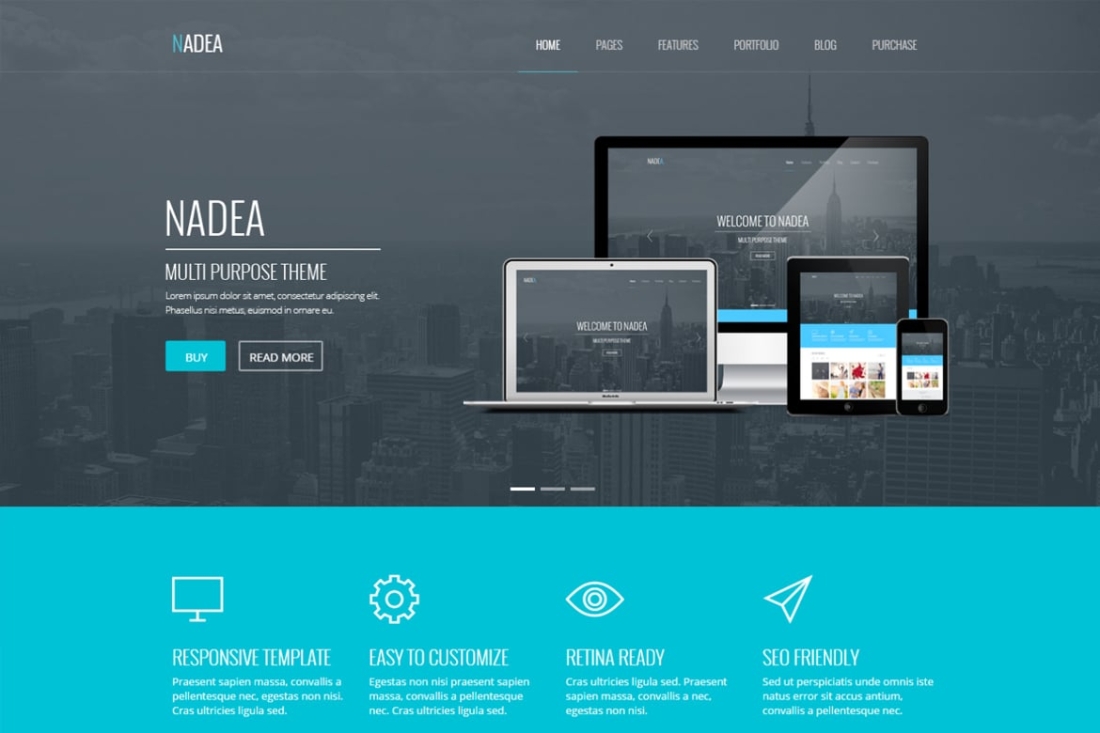 Nadea - Responsive Multi-Purpose HTML5 Template
