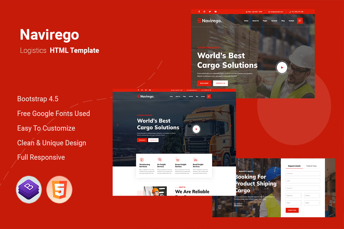 Navirego - Logistics HTML Template