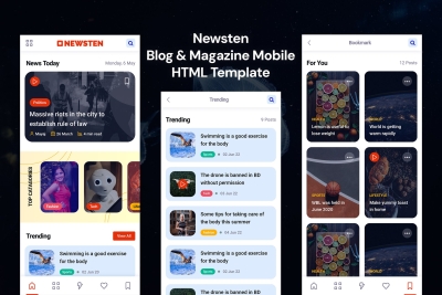 Newsten - Blog & Magazine Mobile HTML Template