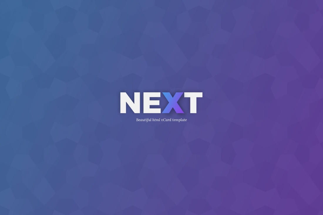 NEXTVCARD - Personal CV/Vcard Template