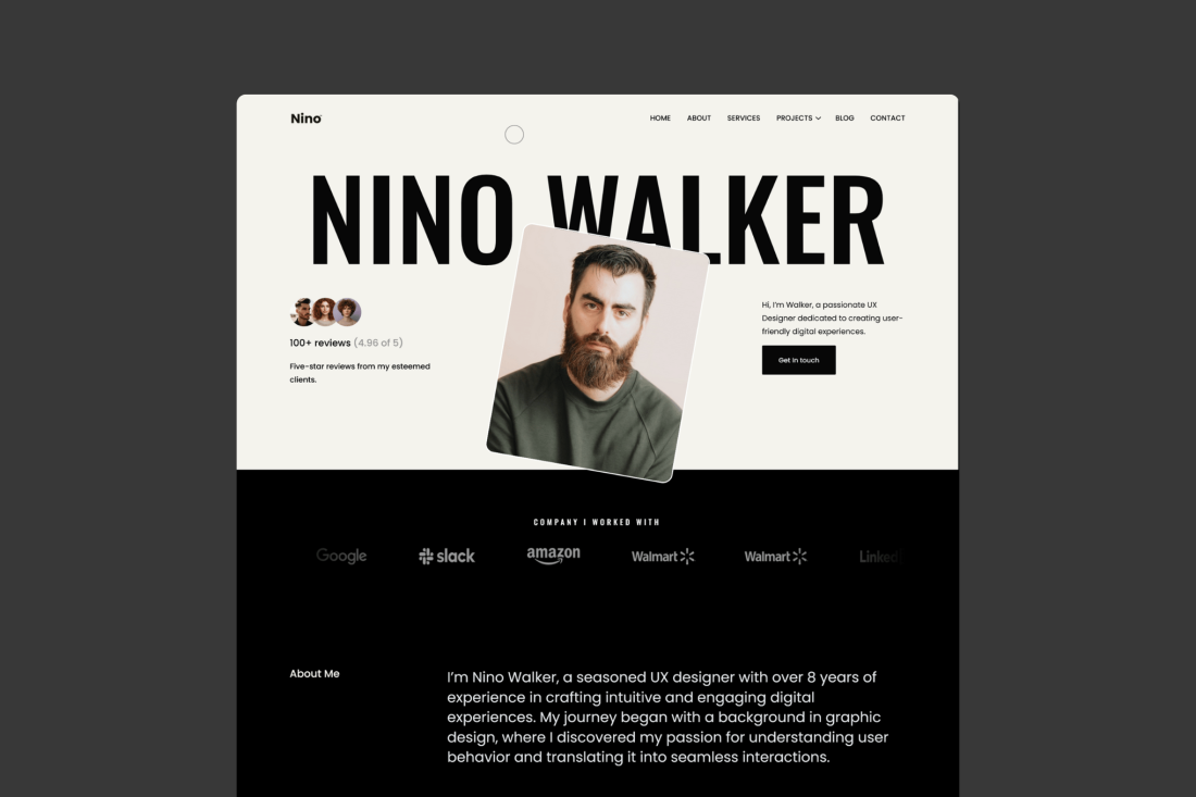 Nino - Modern Portfolio Template