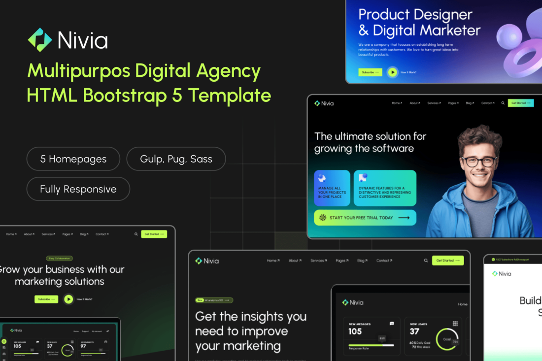 Nivia - Multipurpos Digital Agency HTML Template