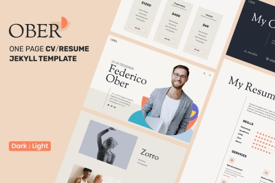 OBER - CV Resume Personal Portfolio Jekyll Theme