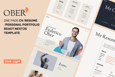 OBER - Personal Portfolio React Template