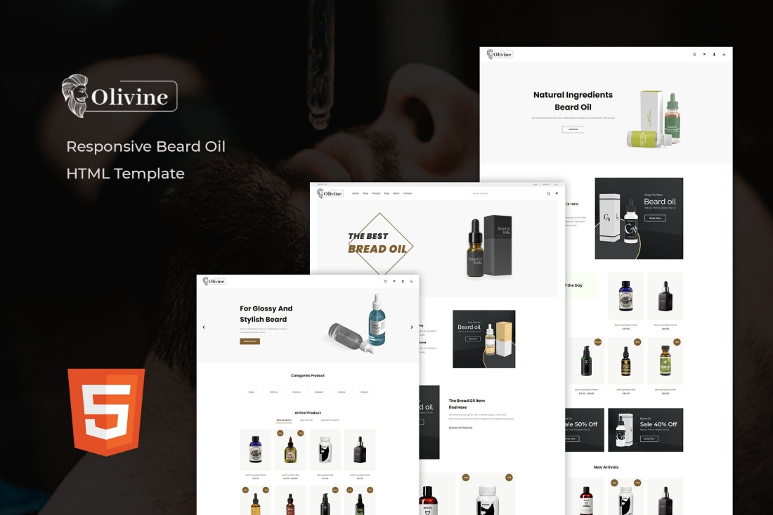 Olivine - Beard Oil HTML Template