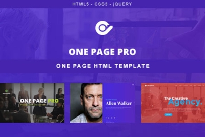One Page Pro - Multi Purpose OnePage HTML Template