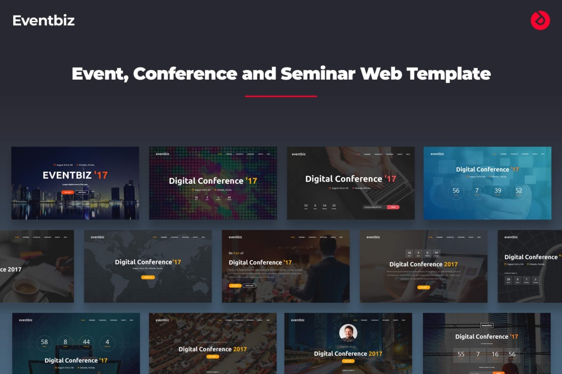 Onepage Event, Conference, and Meetup - Eventbiz