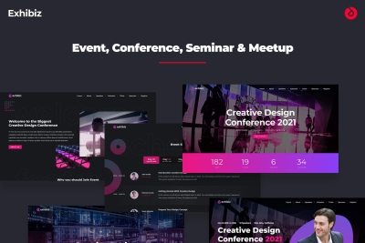 Onepage Event, Conference, and Meetup - Exhibiz