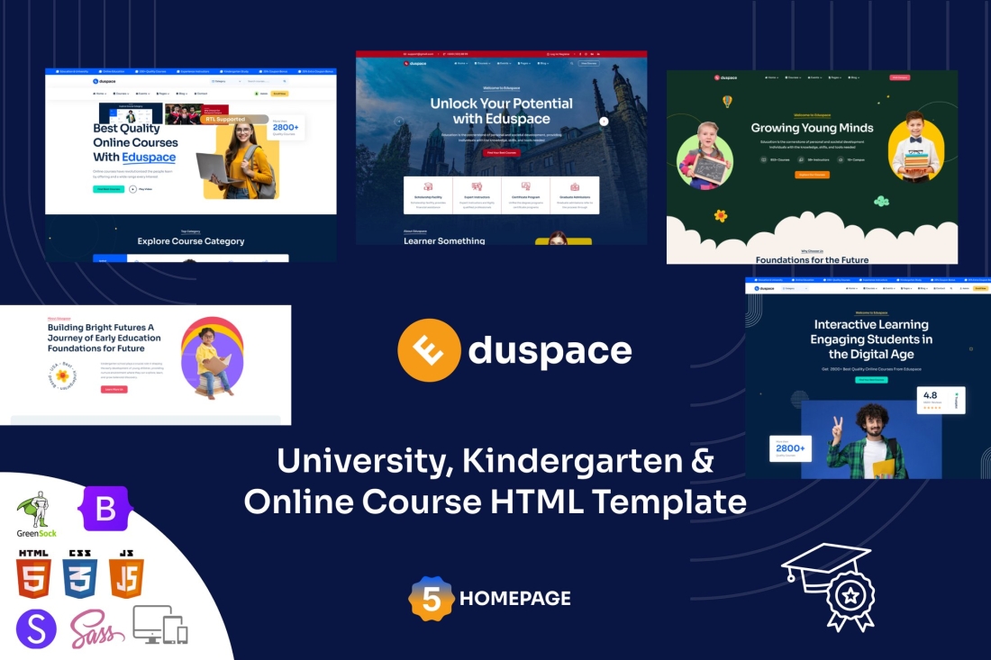 Online Course, Education & University HTML Site