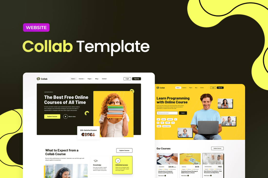 Online Learning Website Template