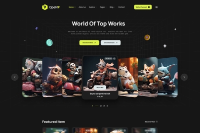 Open9 | NFT Marketplace HTML Template