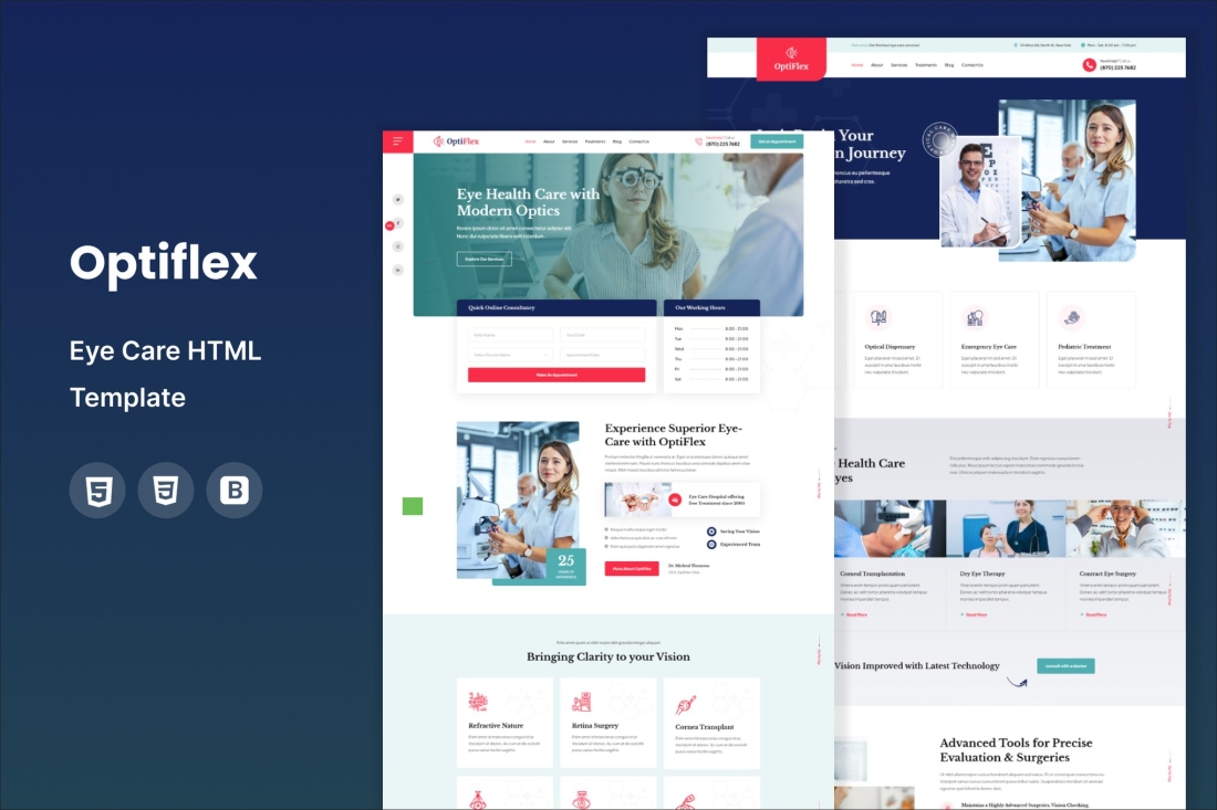 Optiflex - Eye Care HTML Template