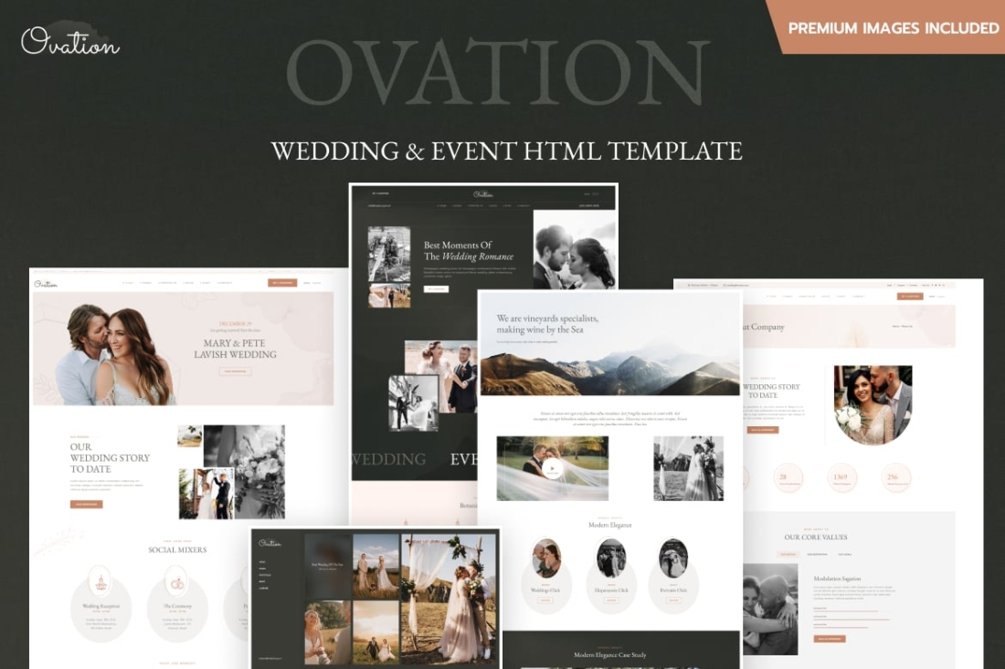 Ovation-Wedding & Event Photography HTML Template