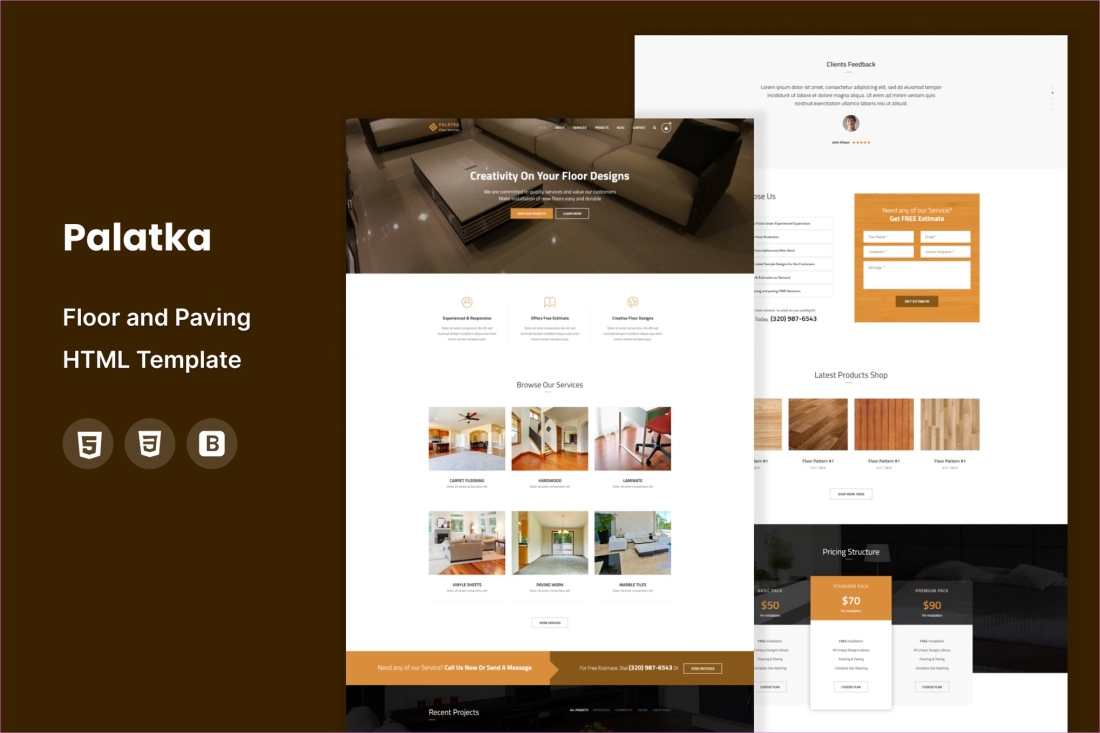 Palatka : Floor and Paving Service HTML Template