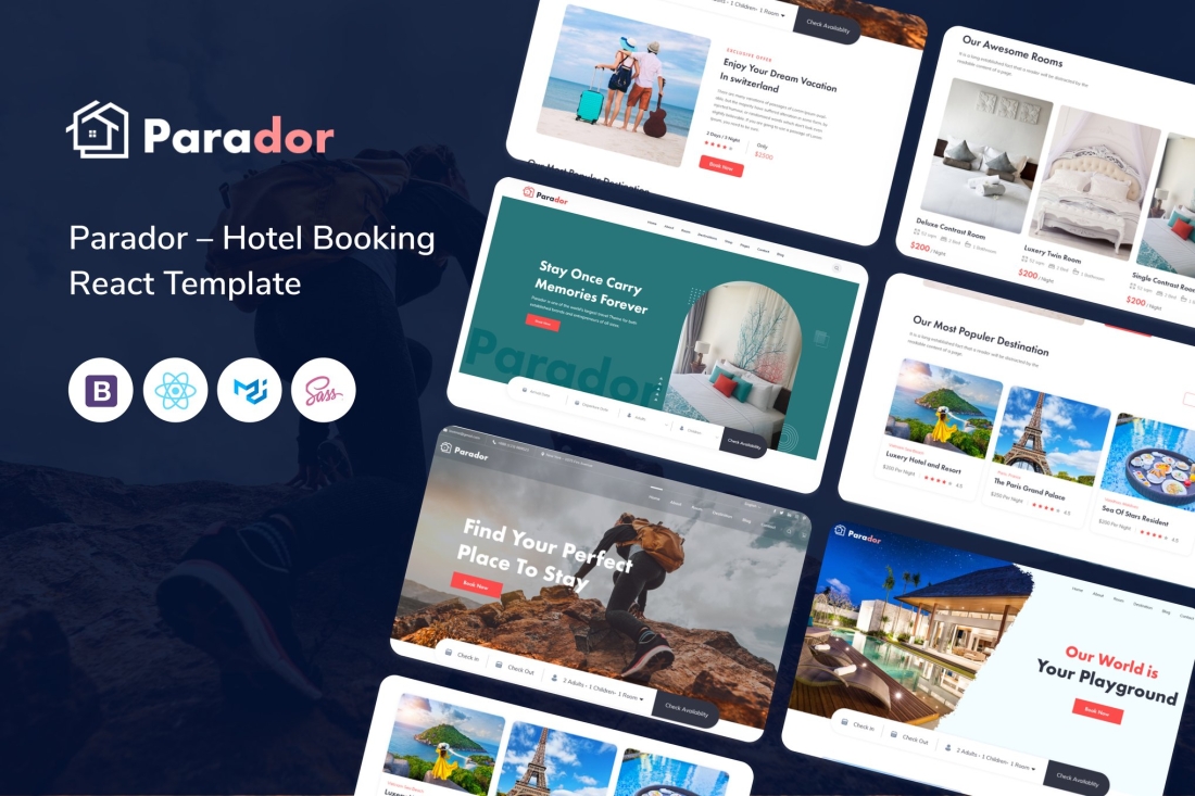 Parador - Hotel Booking React Template