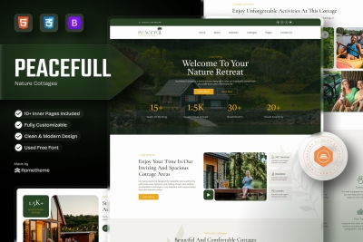 Peaceful - Nature Cottage & Camping HTML Template