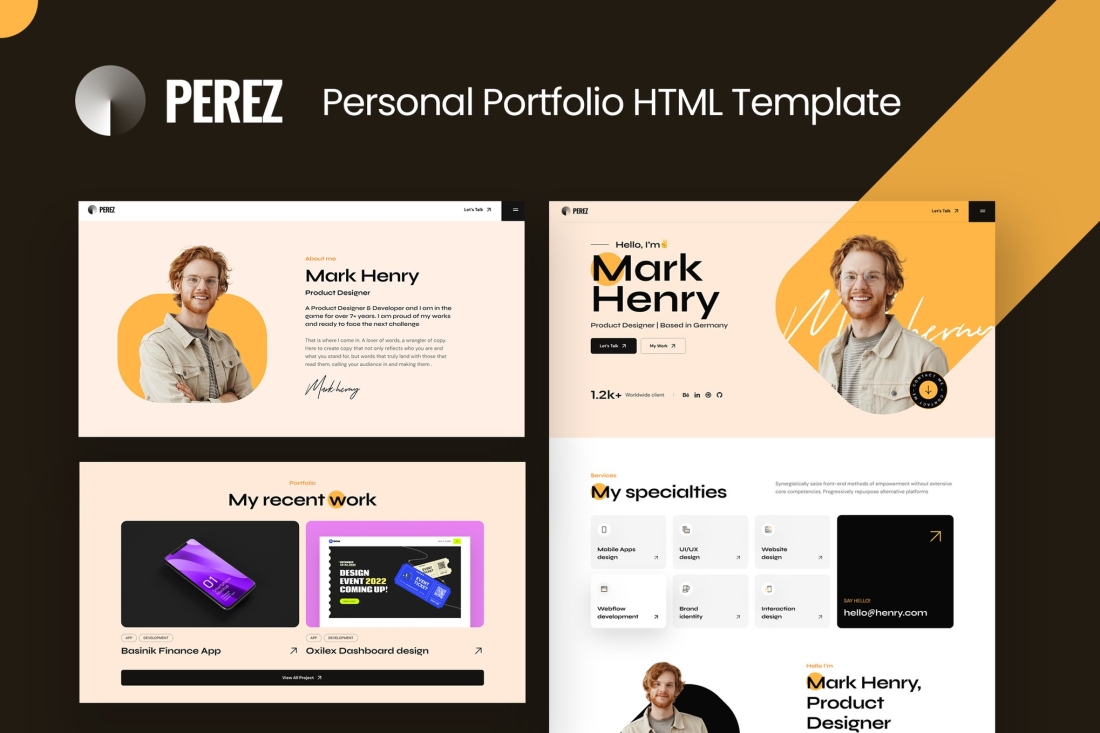 Perez - Personal Portfolio Template