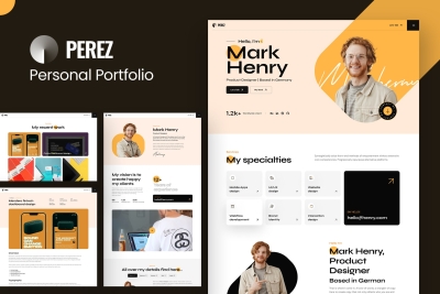 Perez - Tailwind CSS Personal Portfolio Template
