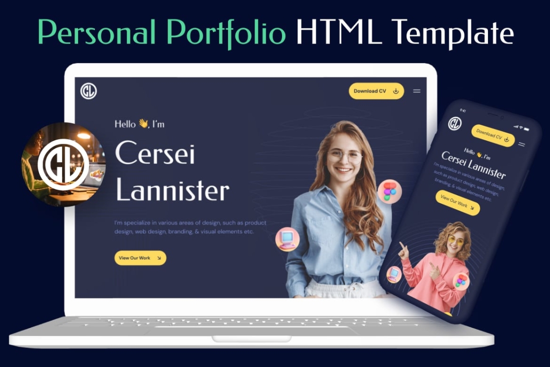 Personal Portfolio HTML Template - Cersei Lanniste