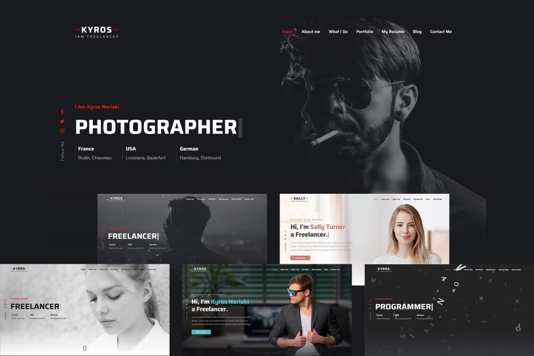 Personal Portfolio HTML Website Template - Kyros