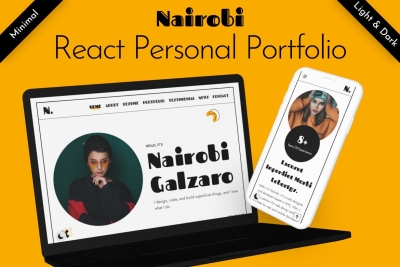 Personal Portfolio Resume React Template - Nairobi