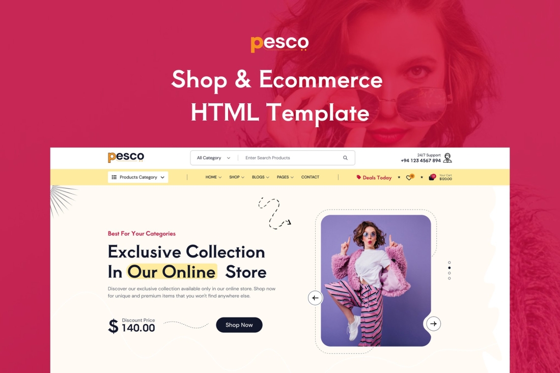 Pesco - eCommerce HTML + RTL Template