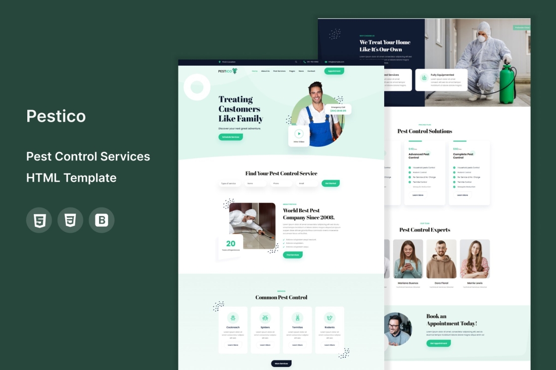 Pestico - Pest Control Services HTML Template