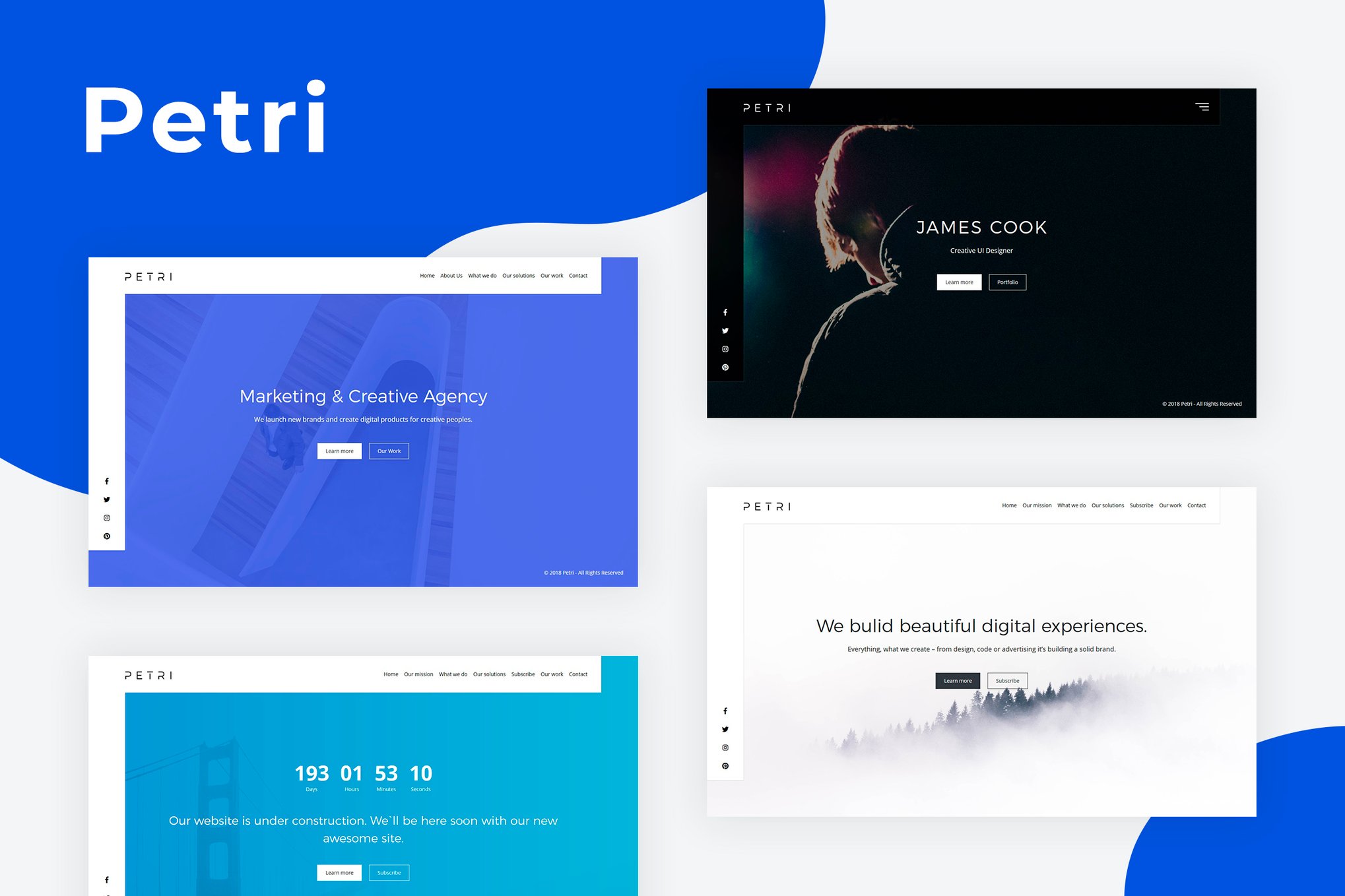 Petri - Creative Coming Soon Template