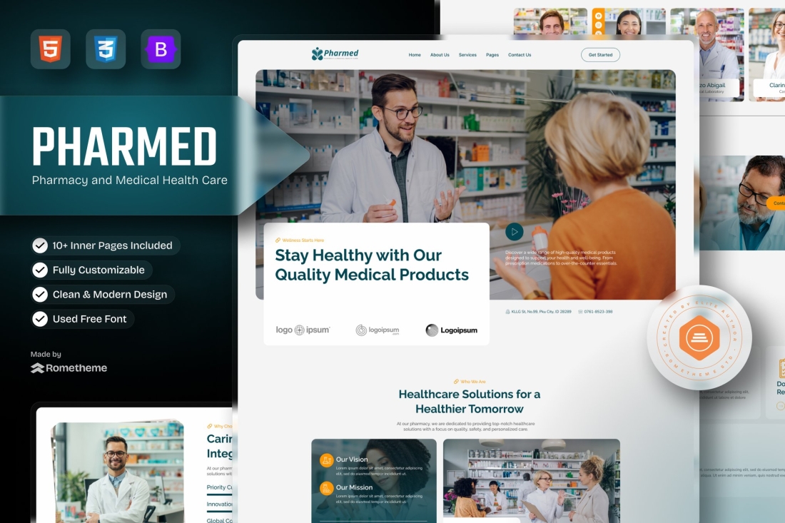 Pharmed - Pharmacy & Medical Health HTML Template