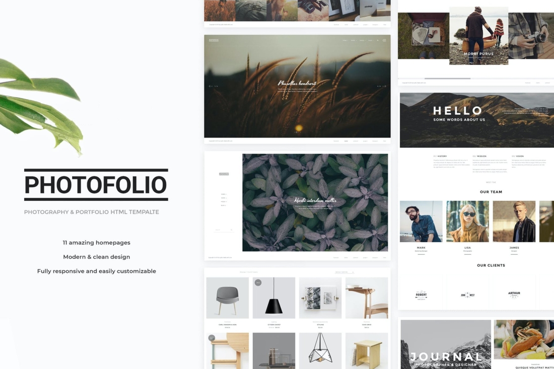 Photofolio - Photography & Portfolio HTML Template