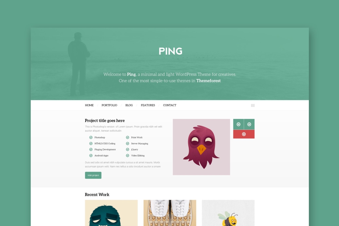 Ping - Minimal Responsive HTML Template
